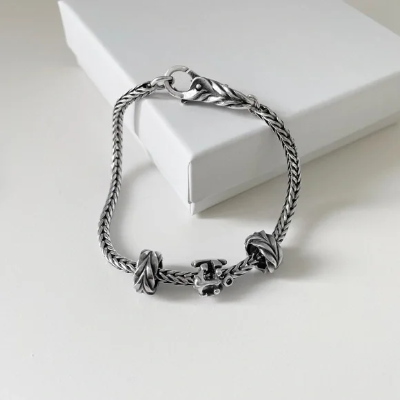 Trollbeads Bracelet | Foxtail Clasp | Foxtail Spacers - Picture 3 of 3